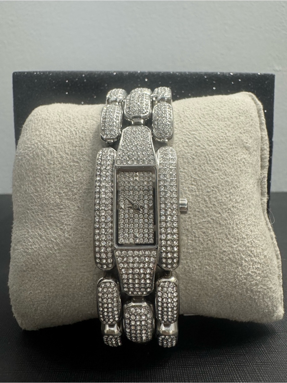 Michael Kors Mini Hally Pavé Silver-Tone Watch